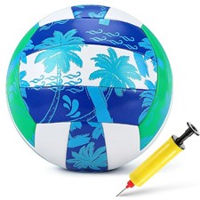 Water Pool Volleyball Set 8.5 Inch Waterproof Soft Blue/Green Inflatable
