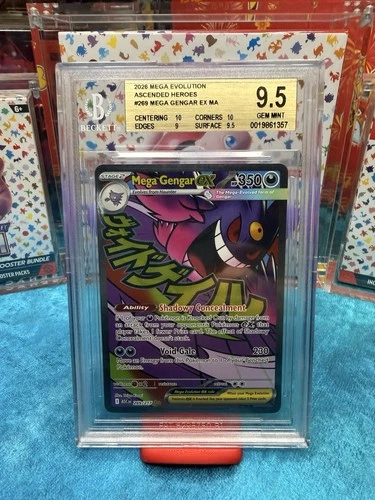 Pokémon Mega Gengar EX MA Ascended Heroes Mega Evolution 269/217 2026 BGS 9.5