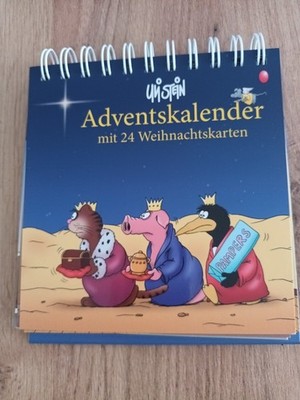 Uli Stein  Adventskalender mit 24 Weihnachts-Postkarten Humorkalender