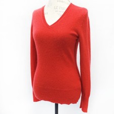 APT. 9 100 Cashmere Red Sweater Pullover V-Neck Cozy Minimalist Medium