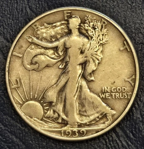 1939 D Walking Liberty Half Dollar - Fine