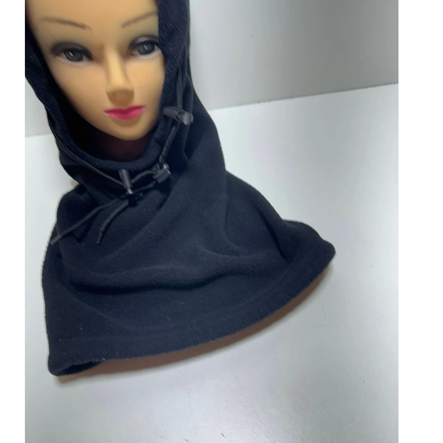 Polarex Black Extreme Fleece Balaclava Hoodie Neck Gaitor Drawstring (Unisex)