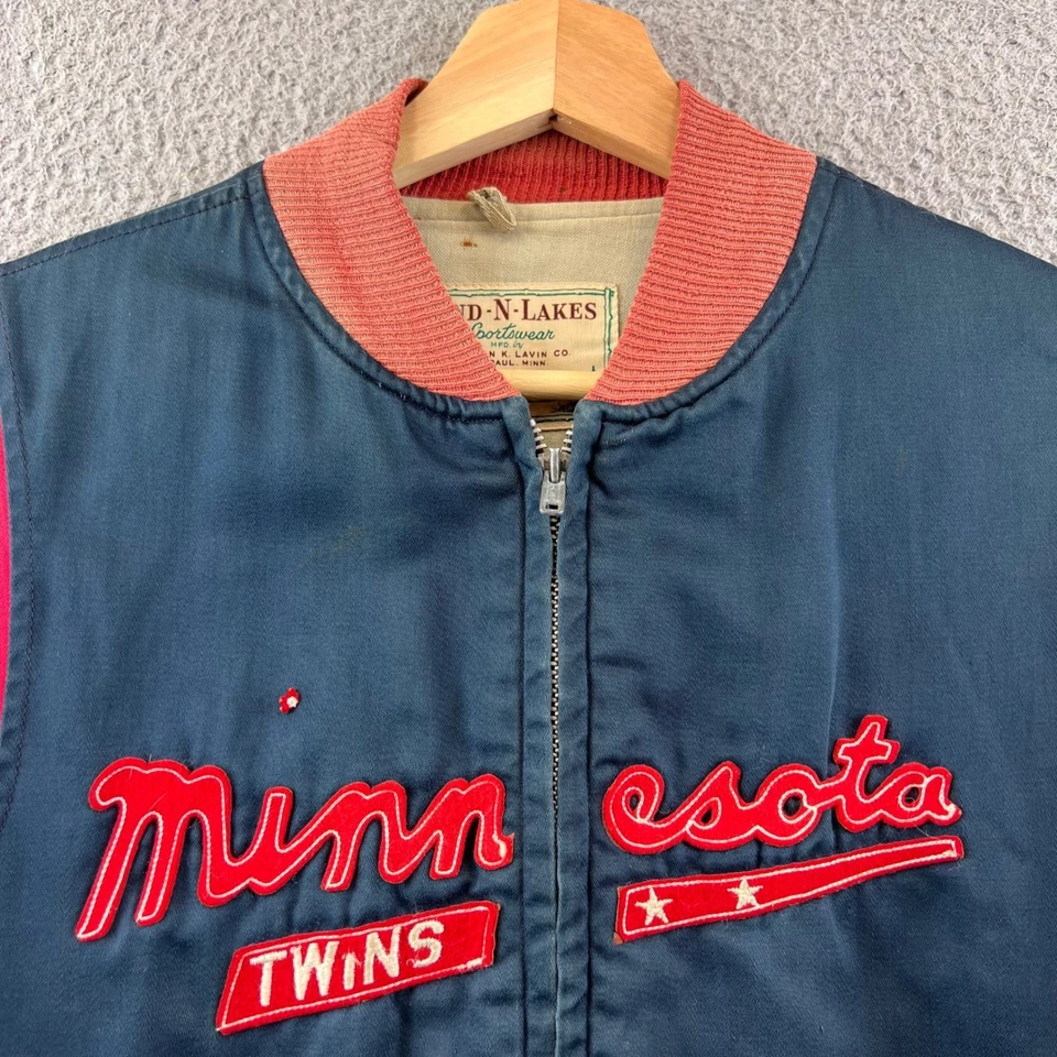 Chaqueta azul vintage años 60 Minnesota Twins Land-N-Lakes talla juvenil Foto 3 de 4