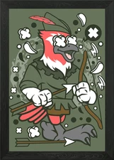 Cartoon Illustration 120 Framed Wall Art Poster Canvas Print Picture