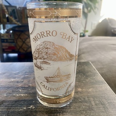 VINTAGE CULVER MORO BAY CALI 22K GOLD TRIMMED GLASSES PERFECT