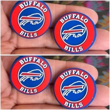 4 Piece BUFFALO Football Team Silicone Focal Beads DIY Jewelry Pens+ NEW