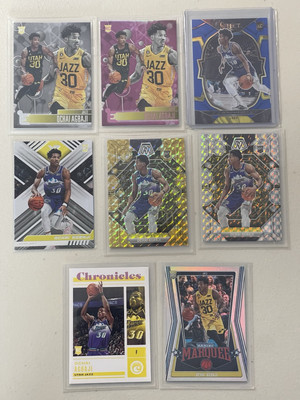 Ochai Agbaji Rookie Card Lot (9) - Utah Jazz - Relic, Inserts, Parallels, Prizm