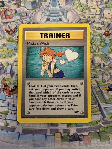 Pokemon TCG Misty's Wish 2000 Gym Challenge 108/132 Rare LP EX Trainer Card
