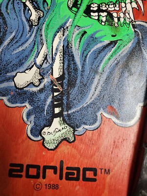 Vintage ZORLAC Metallica Skull And Bones Pushead Deck Original