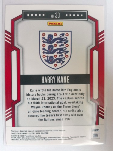 HARRY KANE. PANINI SCORE FIFA 2023-24. INGLATERRA. NUMERADA 13/15 - Imagen 2 de 3