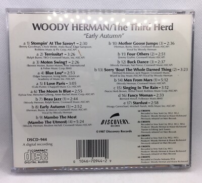 Woody Herman The Third Herd Early Autumn CD Discovery 1987 DSCD