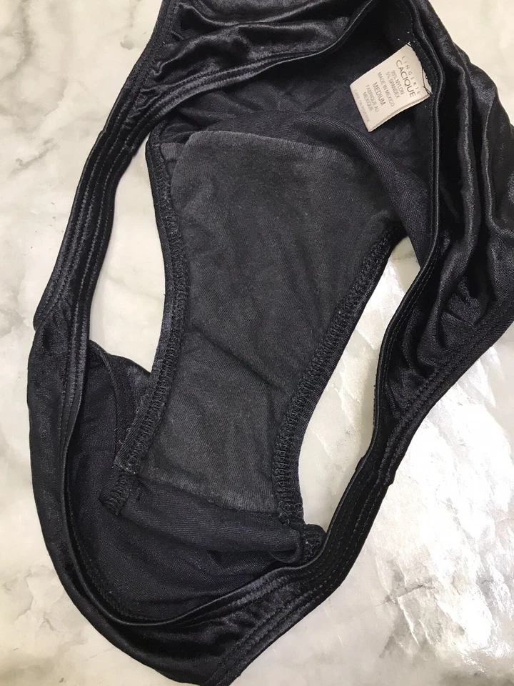 Lencería Cacique Sexy De Colección Brillante Satén Sensación Talla Mediana Sensual Bikini Panty Foto 4 de 4