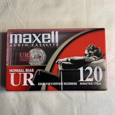 Maxell Cassette Tape UR 120 Normal Bias Audio Recording Vintage Sealed