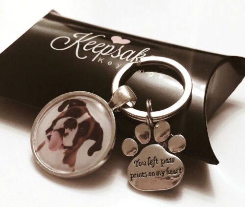 Personalisiertes Foto maßgeschneiderter Schlüsselring Katze Hund Haustier Gedächtnisverlust Geschenk Geschenk Denkmal - Bild 1 von 2