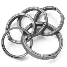 Titanium Key Rings For Keychain Sidepushing Key Chain Rings Split Keyring Heavy 