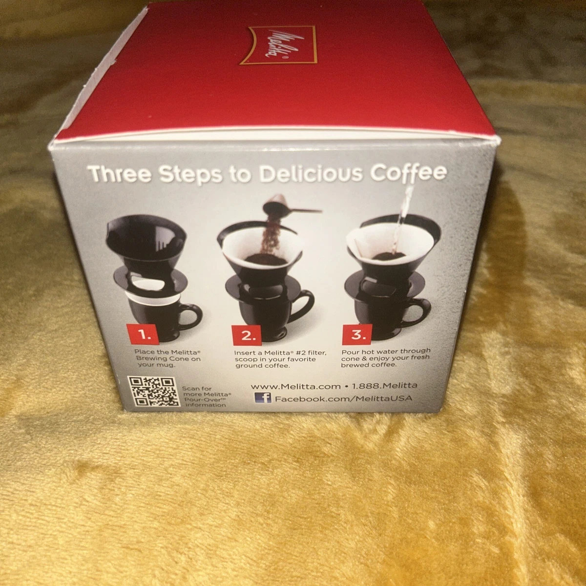 Melitta® 1Cup PourOver™ Coffee Brew Cone Black Official, coffee