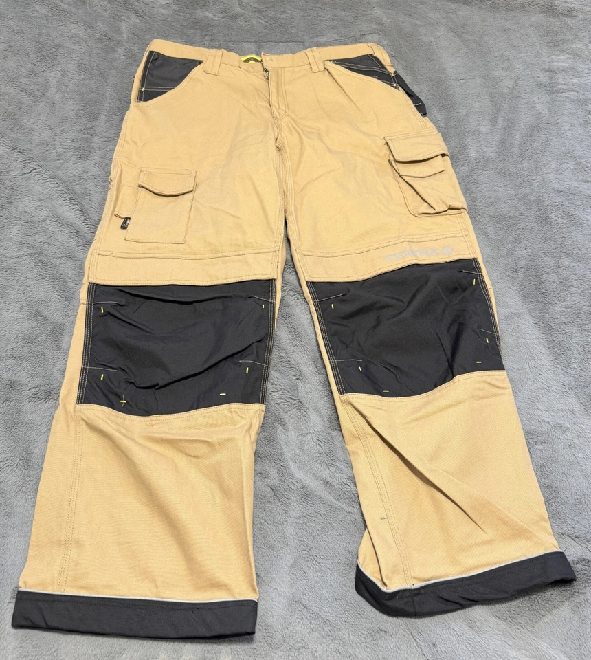 Pantalones de trabajo Terra Brick para hombre talla 40 bolsillos tostados pierna recta pantalones de trabajo Foto 2 de 4