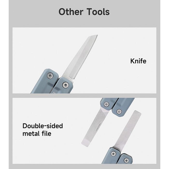 NexTool W2 Light Wrench Multitool Standard Tools Blue Stainless Belt Sheath