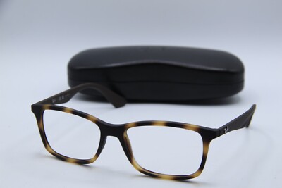 NEW RAY BAN RB 7047 5573 HAVANA BROWN AUTHENTIC EYEGLASSES W/CASE 56-17