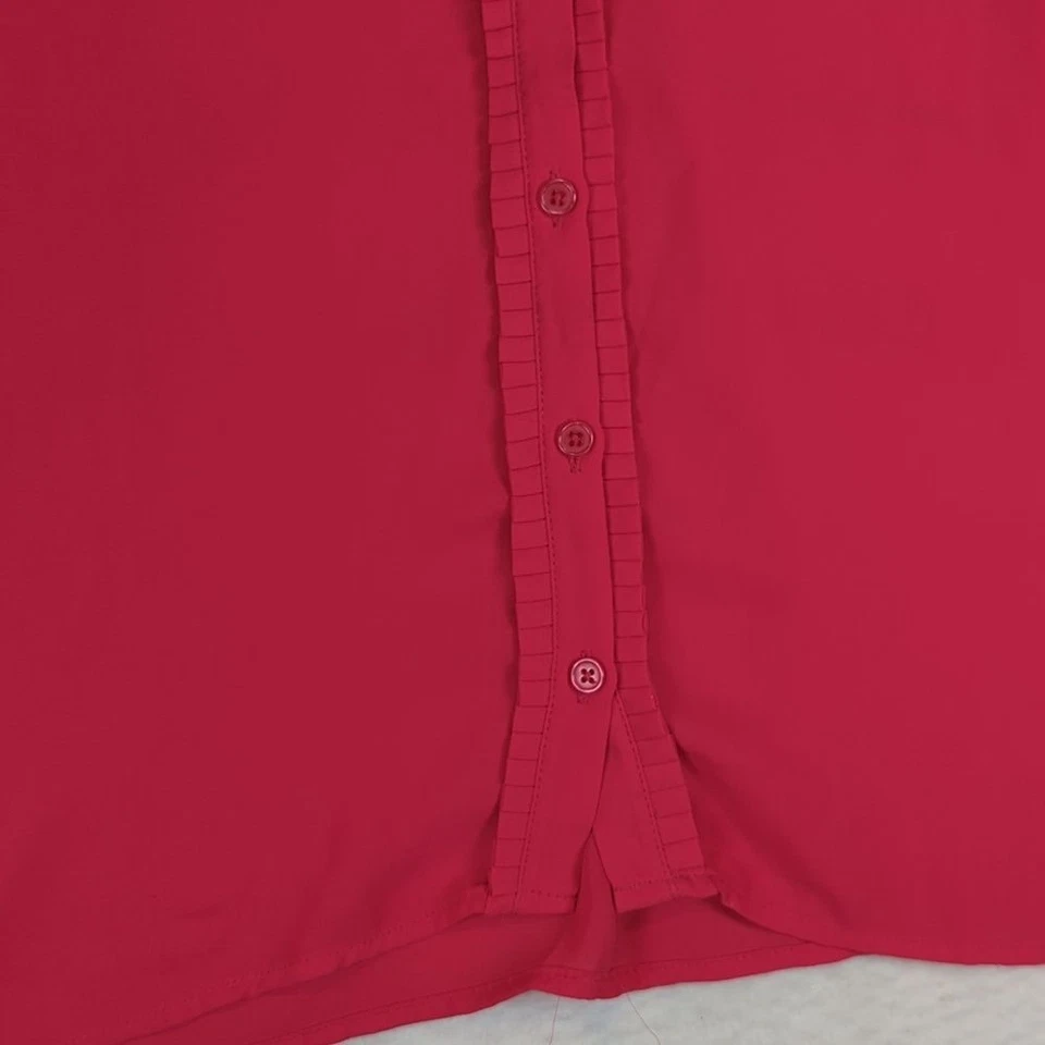 Blusa DownEast Rosa Fucsia Cuadrada con Botones M Foto 2 de 4