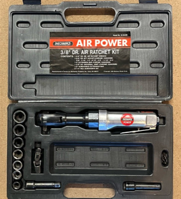 Mechanica Products Air Power 3/8  Pneumatic Ratchet Kit and 1/4  Pneumatic Drill