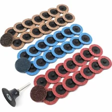 31pc 2"  Surface Conditioning Sanding Disc Roll Lock Pads For Metalworking
