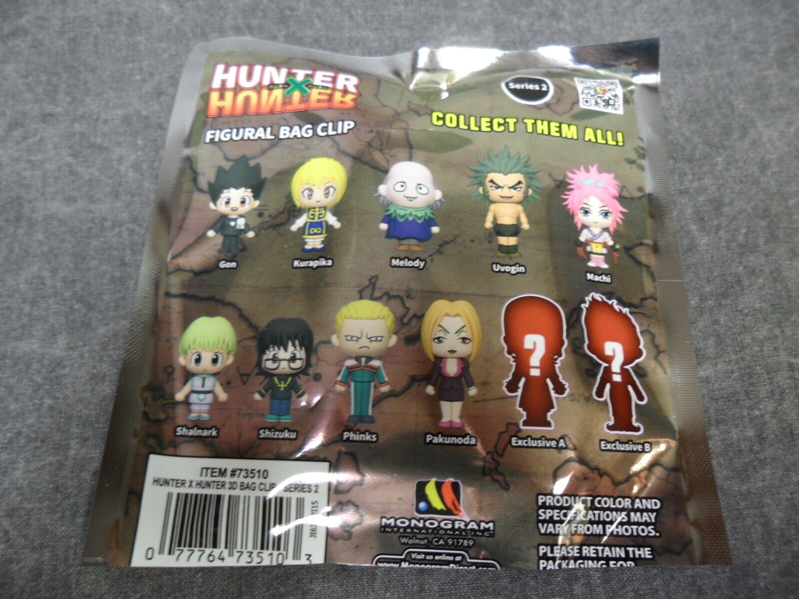 Hunter x Hunter Series 2 3D Foam Bag Clip Random 6-Pack