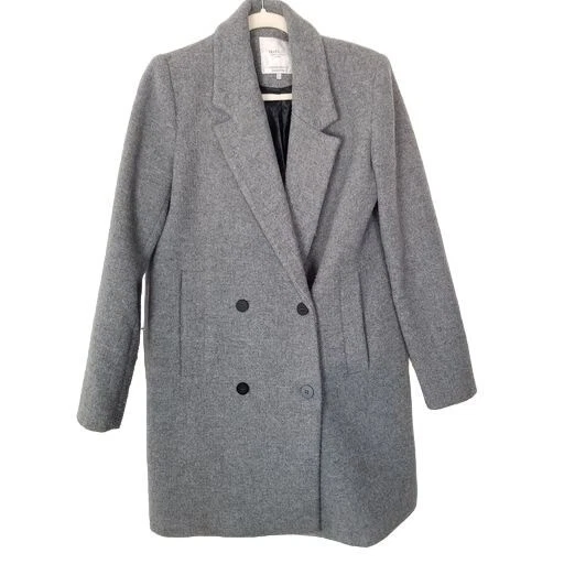 Zara grey peacoat sales