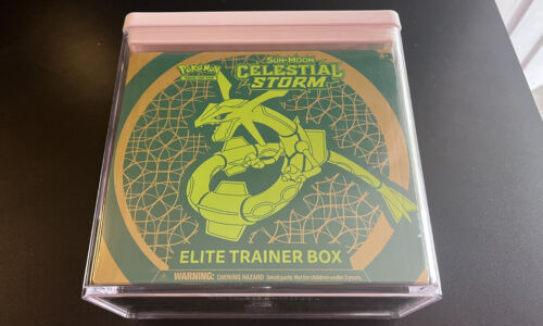Pokemon TCG Sun & Moon Celestial Storm Elite Trainer Box SEALED w/ Display Case