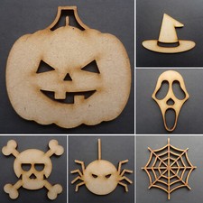 HALLOWEEN SHAPES -  MDF Craft Wooden Blank Pack Decoration Embellishments 