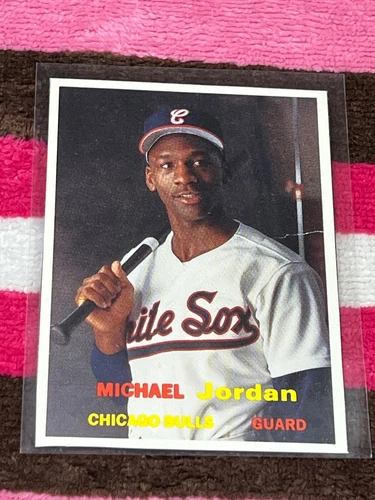 1990 SCD POCKET PRICE GUIDE MONTHLY #51 MICHAEL JORDAN WHITE SOX HAND CUT! EX-MT