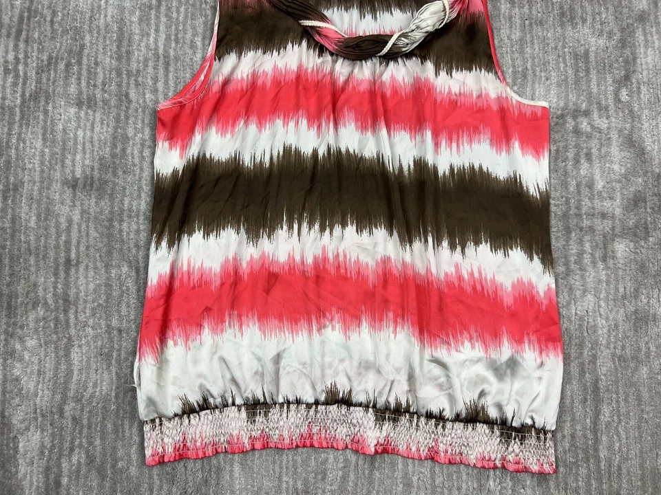 Camiseta sin mangas transparente extra grande Signature by Larry Levine informal para mujer Foto 3 de 4