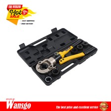 Copper Tube Fittings Crimping Tool w/ 1/2 3/4 & 1-inch Jaw Hydraulic Pipe Cutter