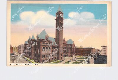 PPC Postcard Canada Ontario Toronto City Hall Birds Eye View