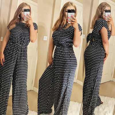 polka dot jumpsuit mango