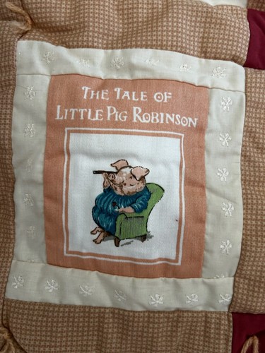 EUC BEATRIX POTTER CRIB COMFORTER & PILLOW, LIKE NU, HANDMADE - Picture 7 of 10