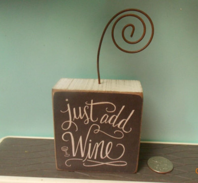 Single Wine Box - Together Is A Beautiful Place Wedding Primitives By Kathy NEW