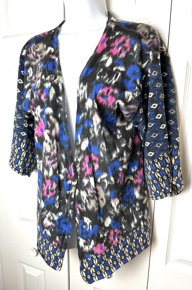 Cárdigan Suéter 100% Lana Tejido Top Anthropologie GUINEVERE Geofleur Kimono Talla S Foto 3 de 4