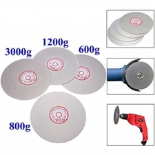 4PCS 6'' Diamond Coated Flat Lap Wheel Grinding Disc Tool 600 800 1200 3000 Grit
