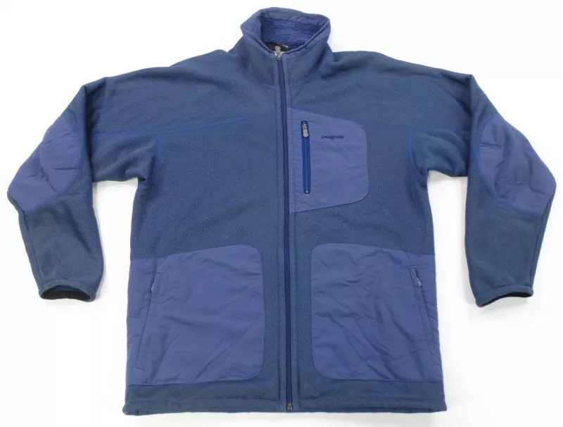 patagonia rare vtg regulator spell out fleece lined full zip jacket