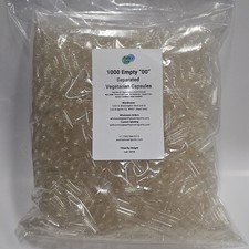 1000 Empty "00" Separated Vegetarian Capsules