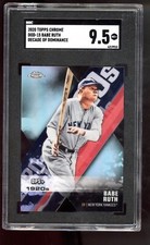 2020 Topps Chrome Decade Of Dominance Babe Ruth Yankees HOF SGC 9.5