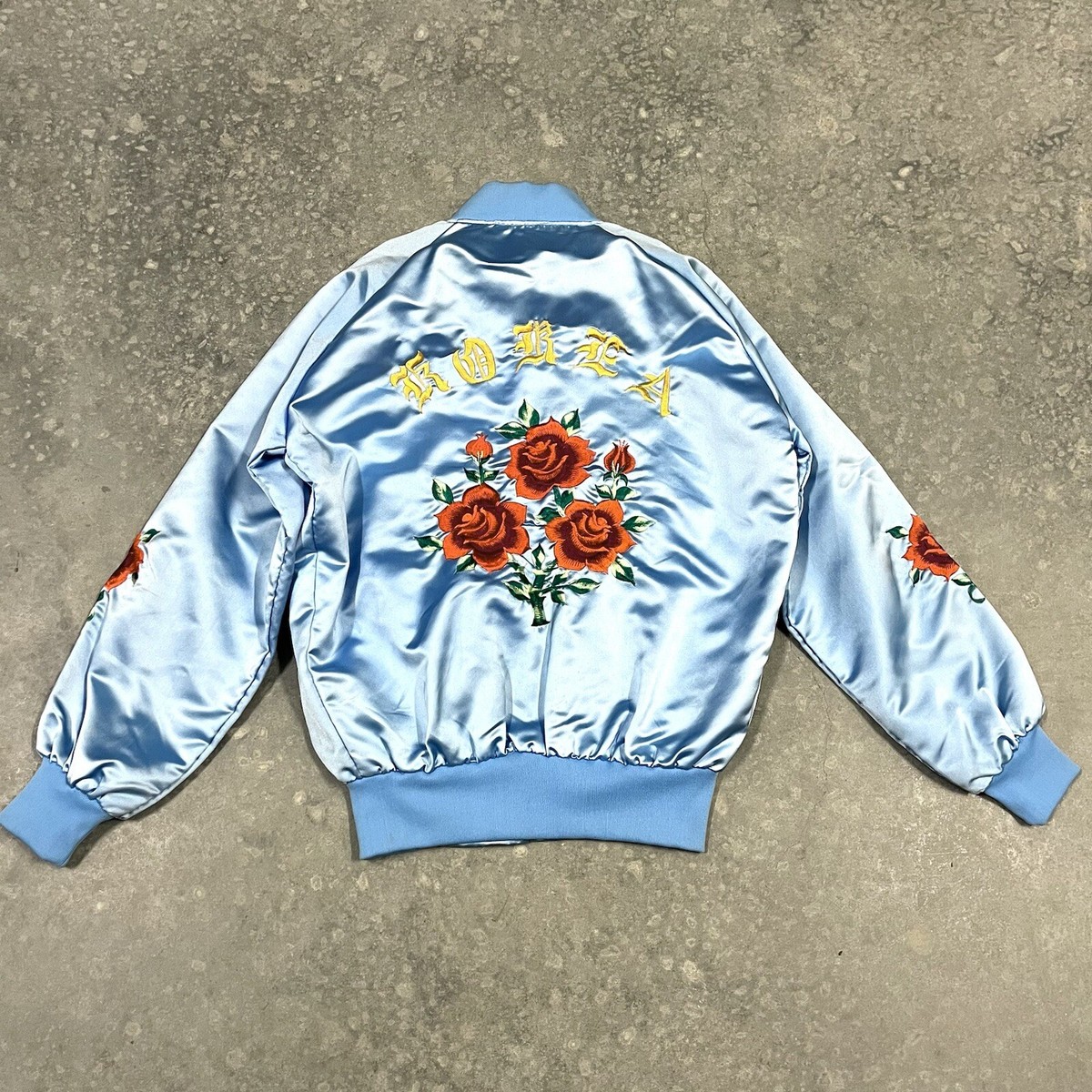 50s-60s KOREA SOUVENIR JACKET コリジャン Vintage 50s 60s Sukajan Korea Souvenir Satin Bomber Jacket