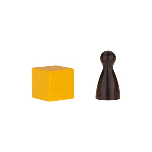 Cubes De Madera - Fichas - Cuadradas - Amarillo - Madera - 15 Mm - Imagen 3 de 4