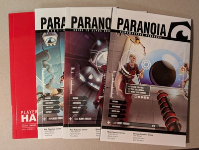 Paranoia RPG Ultraviolet Edition [white] boxed set - Complete
