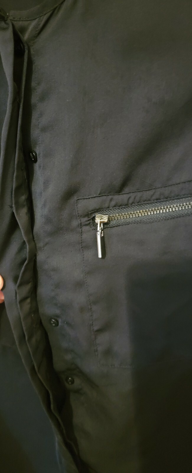 Mossimo Black Button Down Long Sleeved Blouse Loo… - image 3