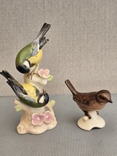 Vintage Goebel Bird Figurines Great Titmouse & Wren CV241 CV29 W Germany Hummel