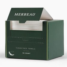 Clean Facial Towels for Sensitive Skin, 100 USDA Biobased Face Towels, 50 Count