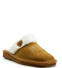 Ariat Women's Jackie Suede Square Toe Slippers, Chestnut