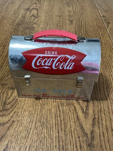 Vintage Style Coca-Cola Tin Lunch Box Pail Soda Memorabilia Americana Decoration